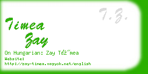 timea zay business card